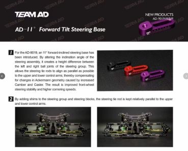 Team AD 11°Forward tilt steering base upgrade